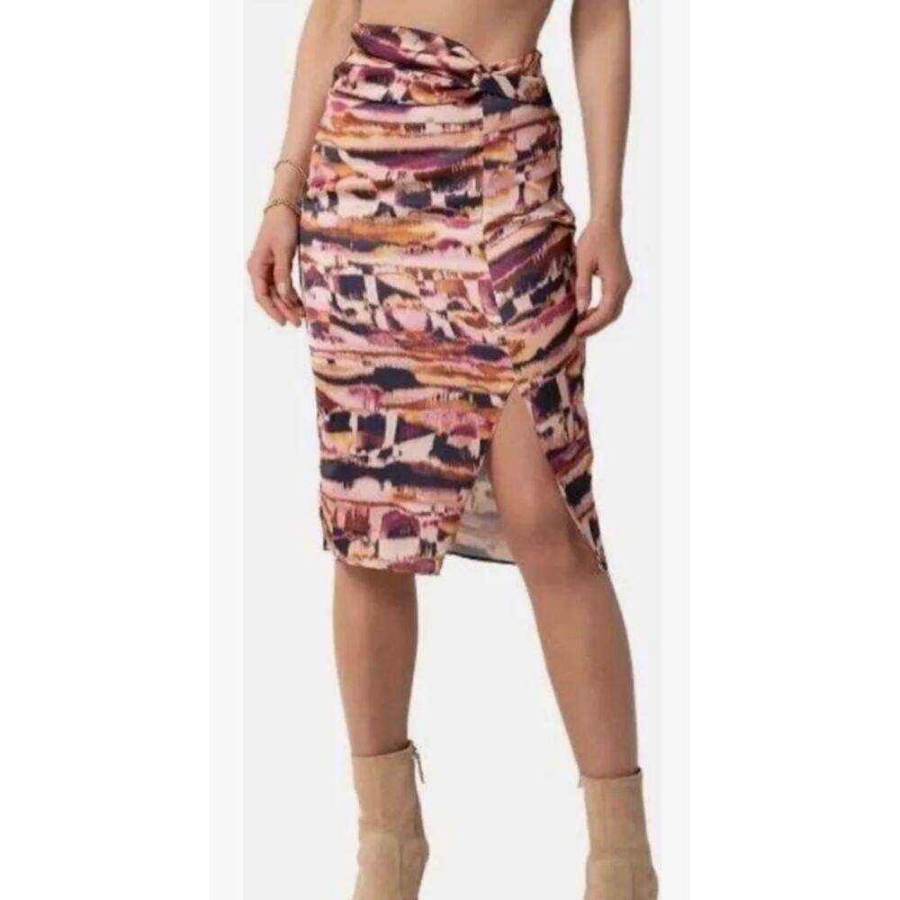NEW‎ Tart Women's Small Geometric Multicolor Abstract Midi Skirt NWOT